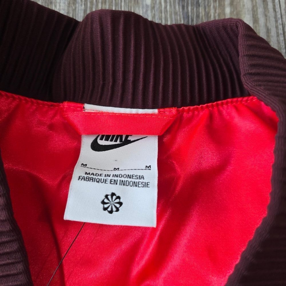 Nike Naomi Osaka Jacquard Jacket Burgundy Floral Gold Women's Medium FV7795-652 - Picture 8 of 13